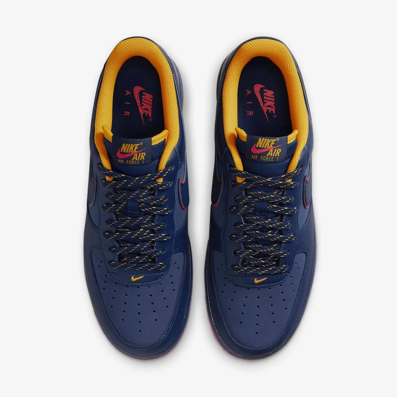 Nike Air Force 1 '07 LV8 Men's Shoes (HV5752-410, Midnight Navy/Light Crimson/University Gold/Blue Void)