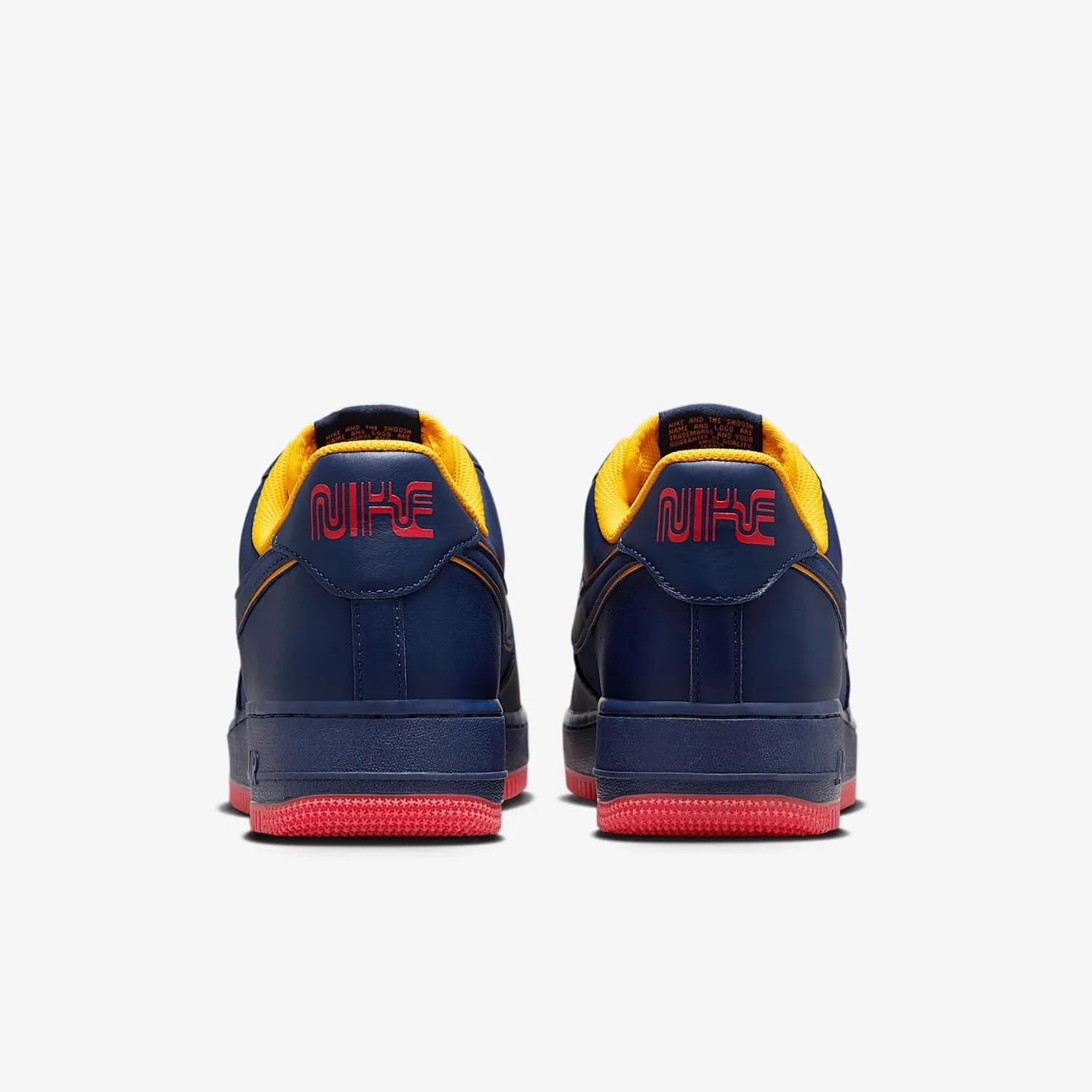 Nike Air Force 1 '07 LV8 Men's Shoes (HV5752-410, Midnight Navy/Light Crimson/University Gold/Blue Void)