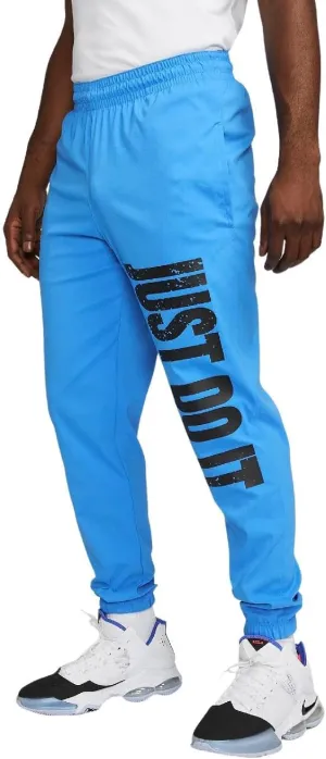 Nike DNA Men's Woven Basketball Pants (Standard, X-Large, Light Photo Blue/Black)
