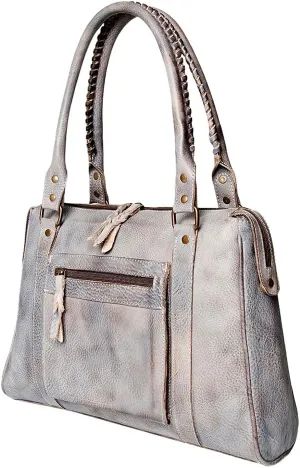 Nmbg128B Tote Vintage Handmade Genuine Cowhide Leather Women Bag Western Handbag Purse