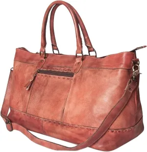 Nmbg136D Duffel Vintage Handmade Genuine Cowhide Leather Women Bag Western Handbag Purse