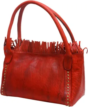 Nmbgm110C Tote Vintage Handmade Genuine Cowhide Leather Women Bag Western Handbag Purse
