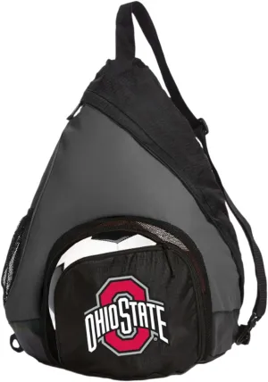 Ohio State Backpack with Soccer Ball or OSU Volleyball Bag Sports Gear Compartment Practice Bag