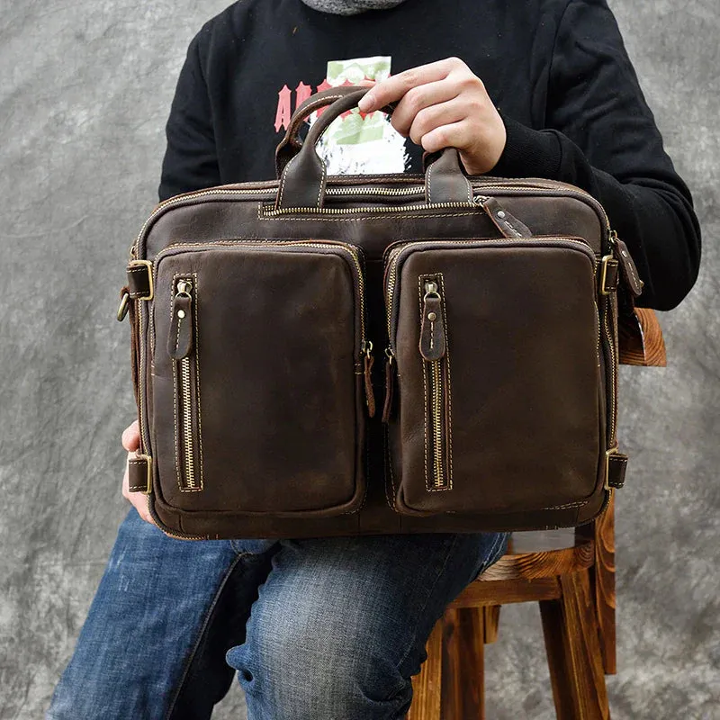 Only available now Dublin Priority shipping Leather Backpack 2-in-1 Briefcase