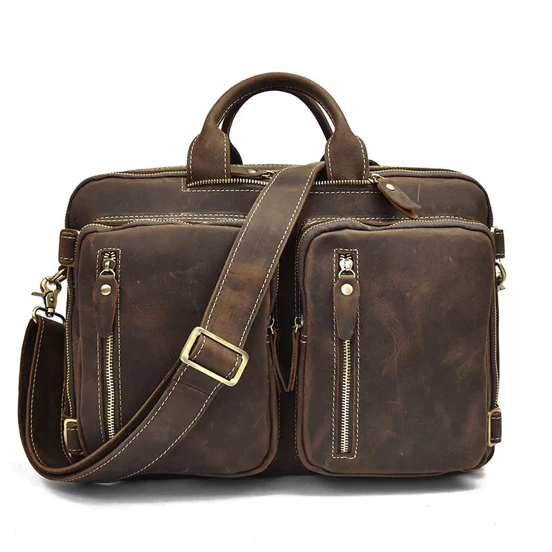 Only available now Dublin Priority shipping Leather Backpack 2-in-1 Briefcase