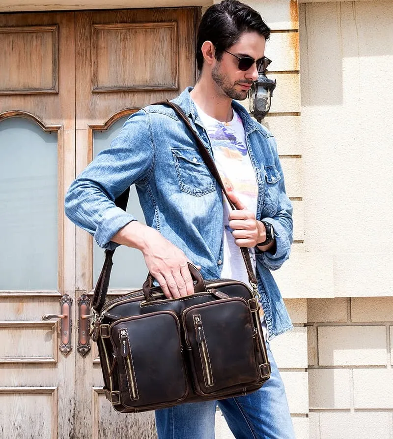 Only available now Dublin Priority shipping Leather Backpack 2-in-1 Briefcase