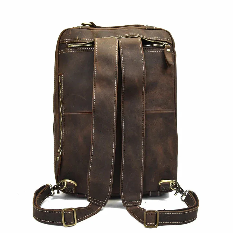 Only available now Dublin Priority shipping Leather Backpack 2-in-1 Briefcase