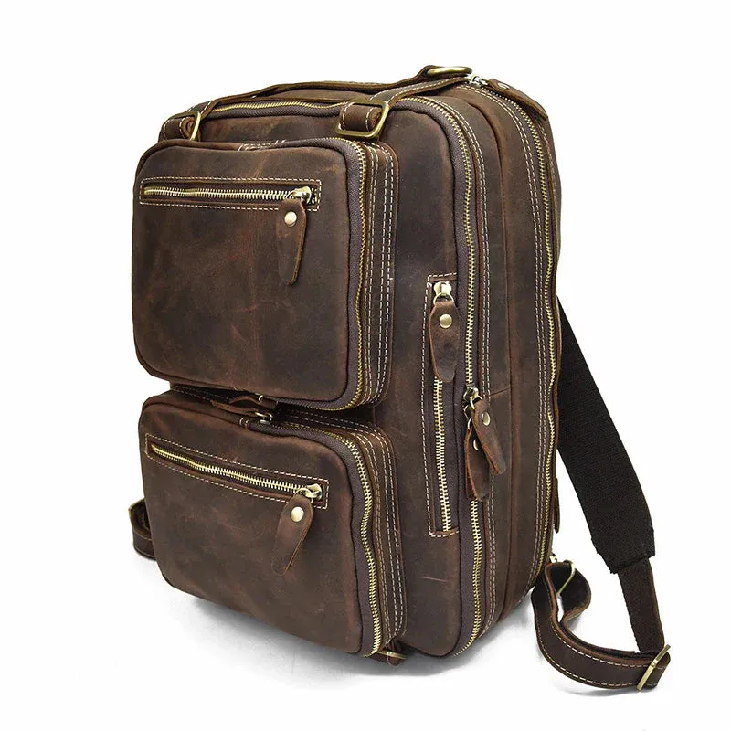 Only available now Dublin Priority shipping Leather Backpack 2-in-1 Briefcase