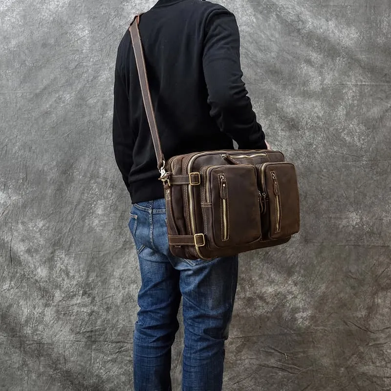 Only available now Dublin Priority shipping Leather Backpack 2-in-1 Briefcase