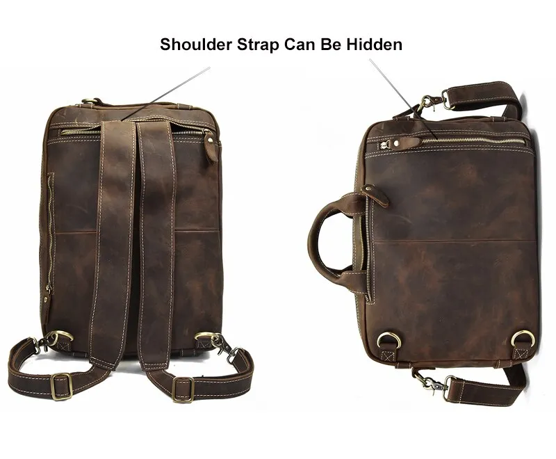 Only available now Dublin Priority shipping Leather Backpack 2-in-1 Briefcase