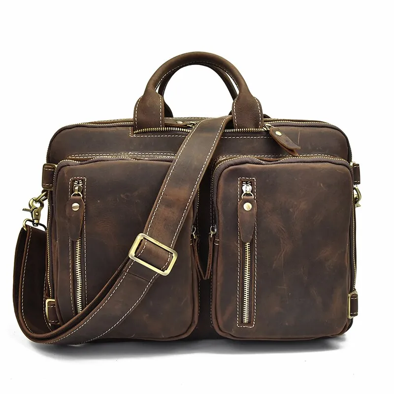 Only available now Dublin Priority shipping Leather Backpack 2-in-1 Briefcase
