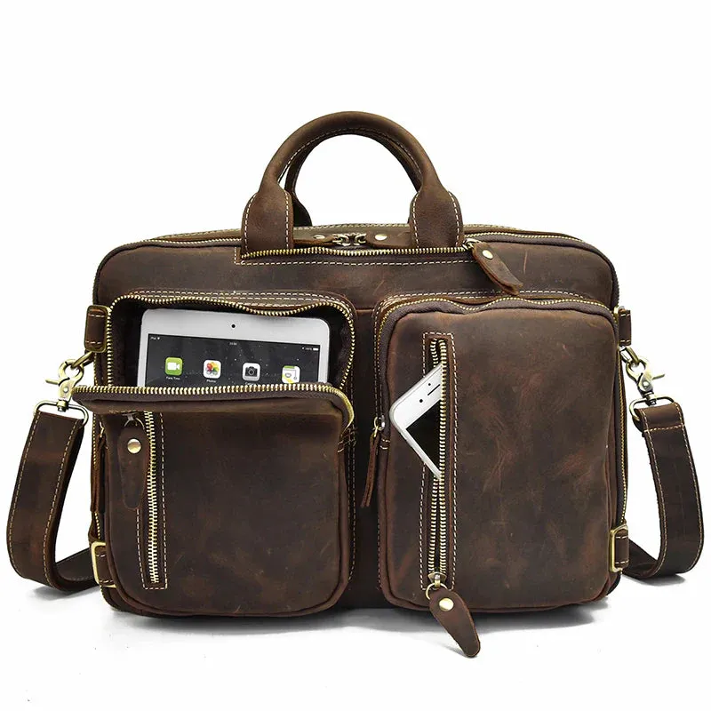 Only available now Dublin Priority shipping Leather Backpack 2-in-1 Briefcase