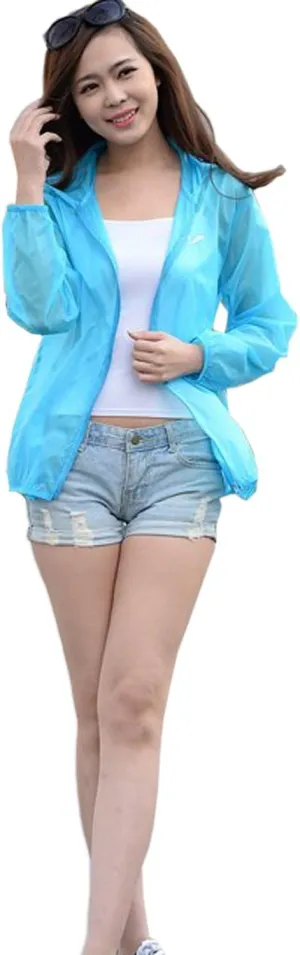 Only Faith Unisex Summer Ultra Thin Transparent Anti UV Breathable Quick Dry Clothing