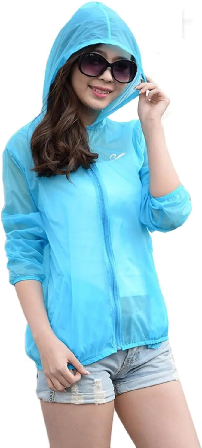 Only Faith Unisex Summer Ultra Thin Transparent Anti UV Breathable Quick Dry Clothing