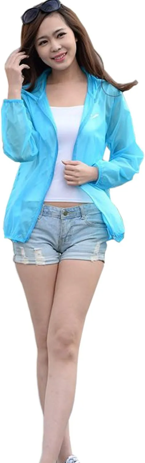 Only Faith Unisex Summer Ultra Thin Transparent Anti UV Breathable Quick Dry Clothing