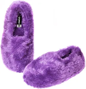 Onmygogo Fuzzy Winter Indoor Slippers for Women