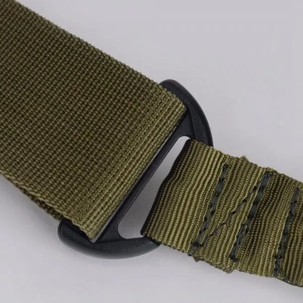 Outdoor Adjustable Bungee Single One Point Sling Elastic Belt Strap Rope Cord with Buckle Army Green