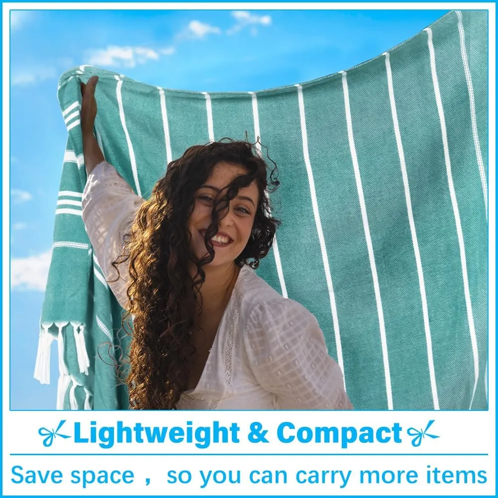 Oversized Turkish Beach Towel Blanket XXL Cotton Sandproof Towels Boho Woven Extra Large Big Sand Free Giant Throw Thick Blankets Huge Quilt XL Picnic Camping Necessities Cloud For Adult Gifts
