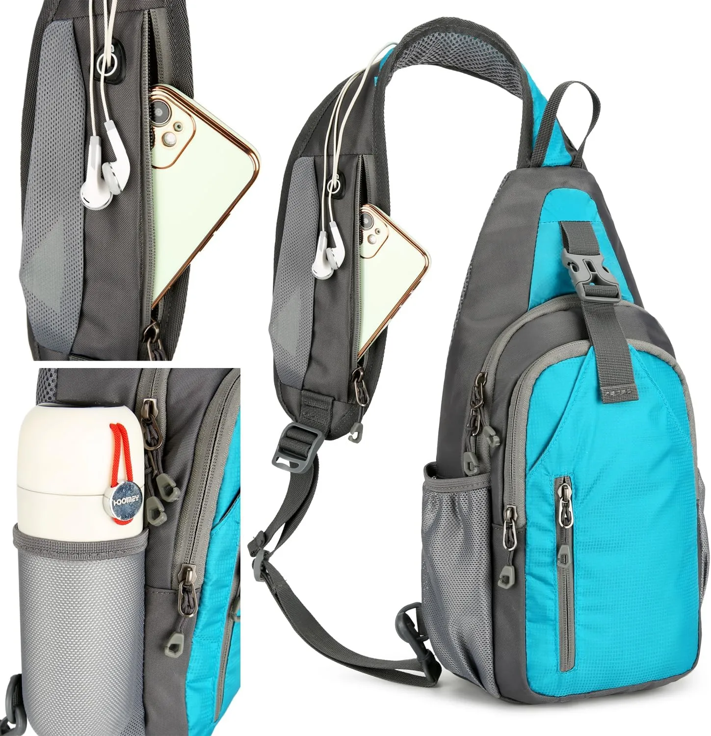 Oxford Sling Bag Backpack Crossbody Chest Pack for Men Women