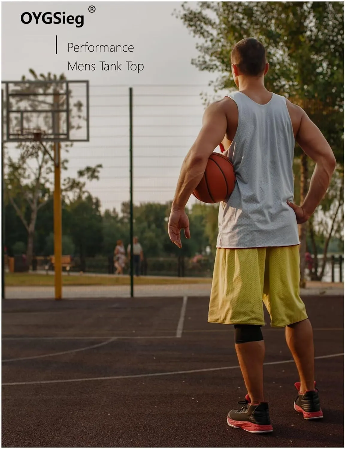 OYGSieg 6 Pack Men's Quick Dry Workout Tank Tops Breathable Gym Sleeveless Muscle Shirts for Active Men