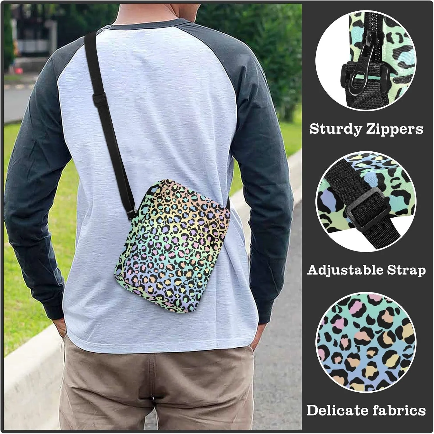 Oyihfvs Messenger Bag, Men's Crossbody Bag, Women's Crossbody Bag with Adjustable Strap