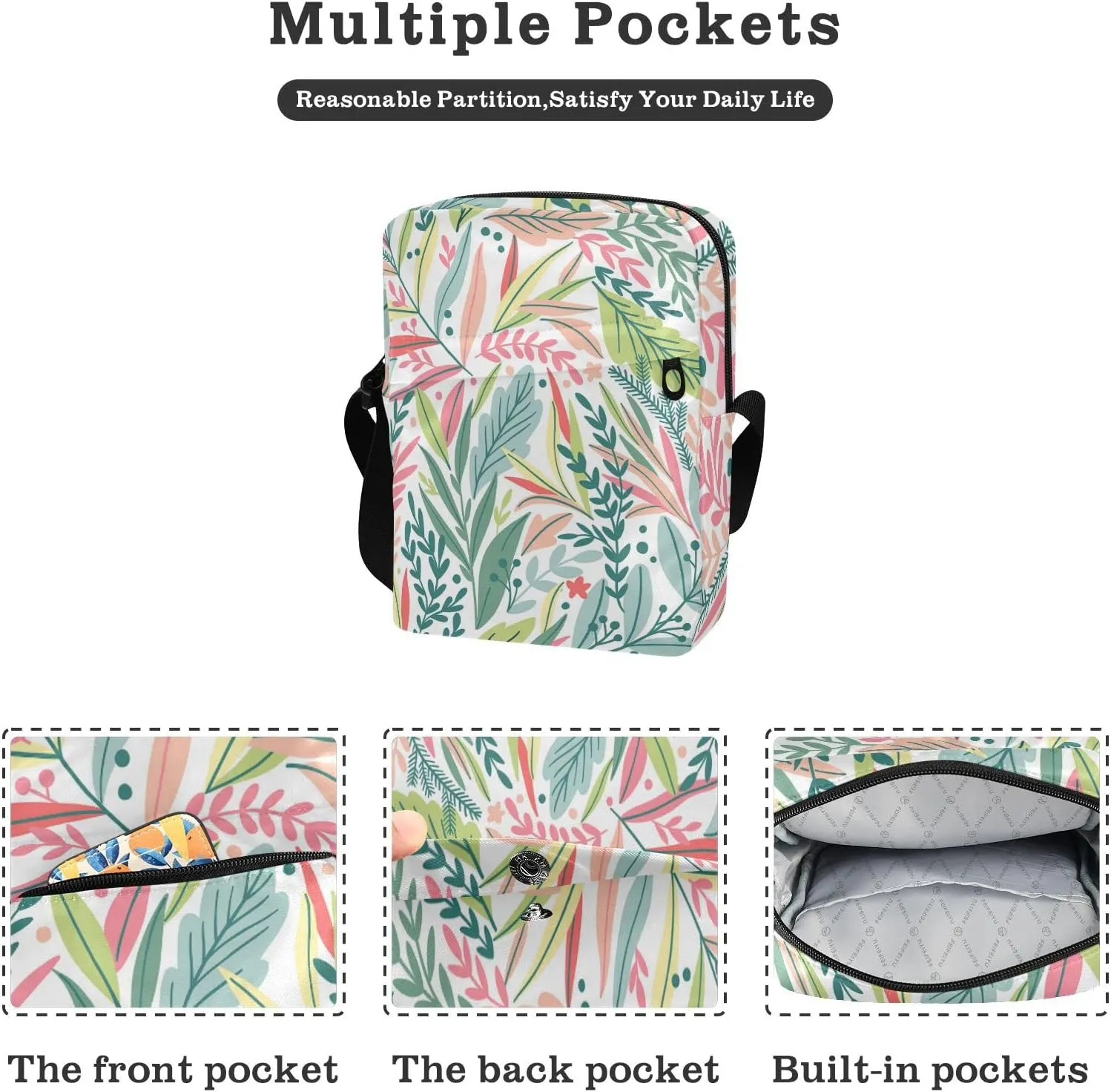 Oyihfvs Messenger Bag, Men's Crossbody Bag, Women's Crossbody Bag with Adjustable Strap