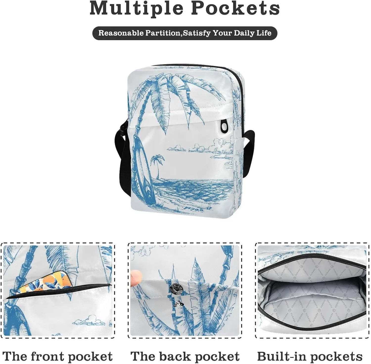 Oyihfvs Messenger Bag, Men's Crossbody Bag, Women's Crossbody Bag with Adjustable Strap