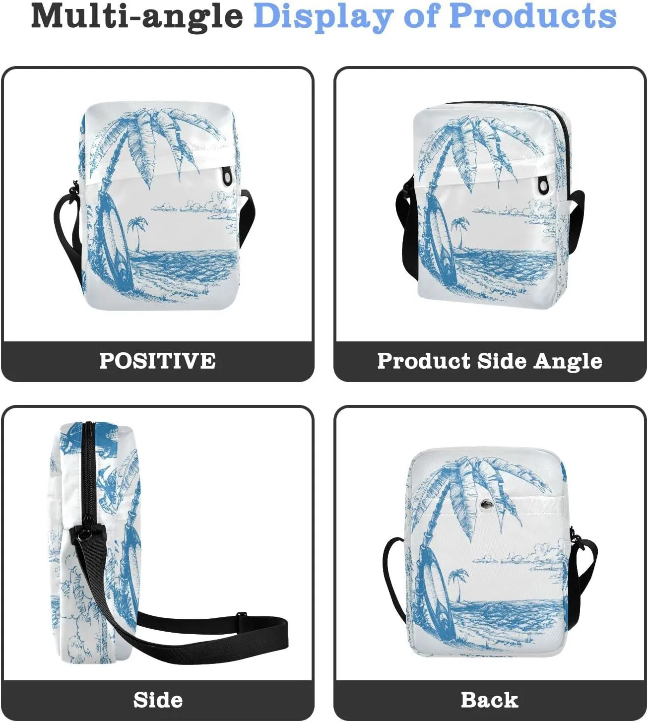 Oyihfvs Messenger Bag, Men's Crossbody Bag, Women's Crossbody Bag with Adjustable Strap