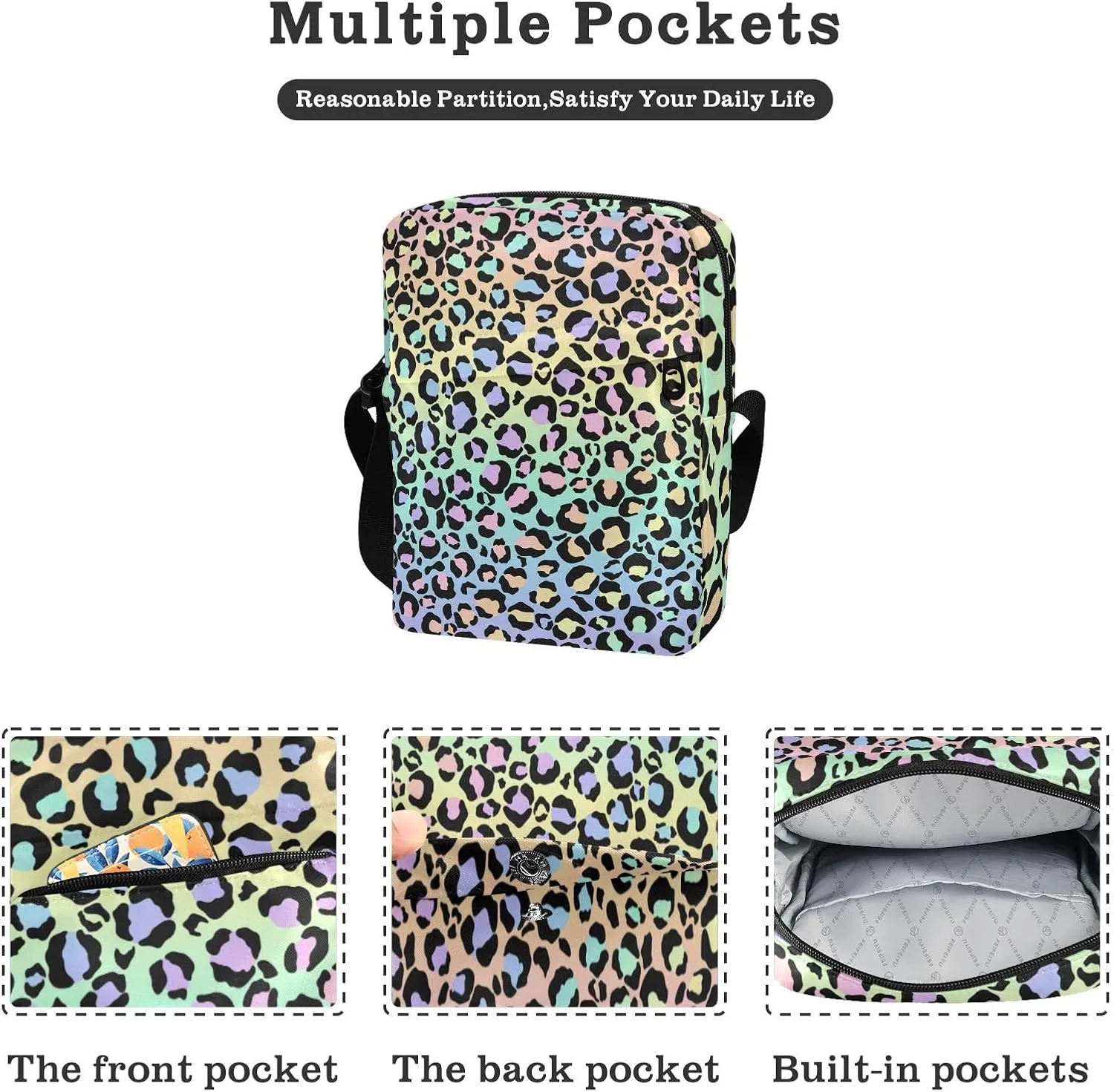 Oyihfvs Messenger Bag, Men's Crossbody Bag, Women's Crossbody Bag with Adjustable Strap