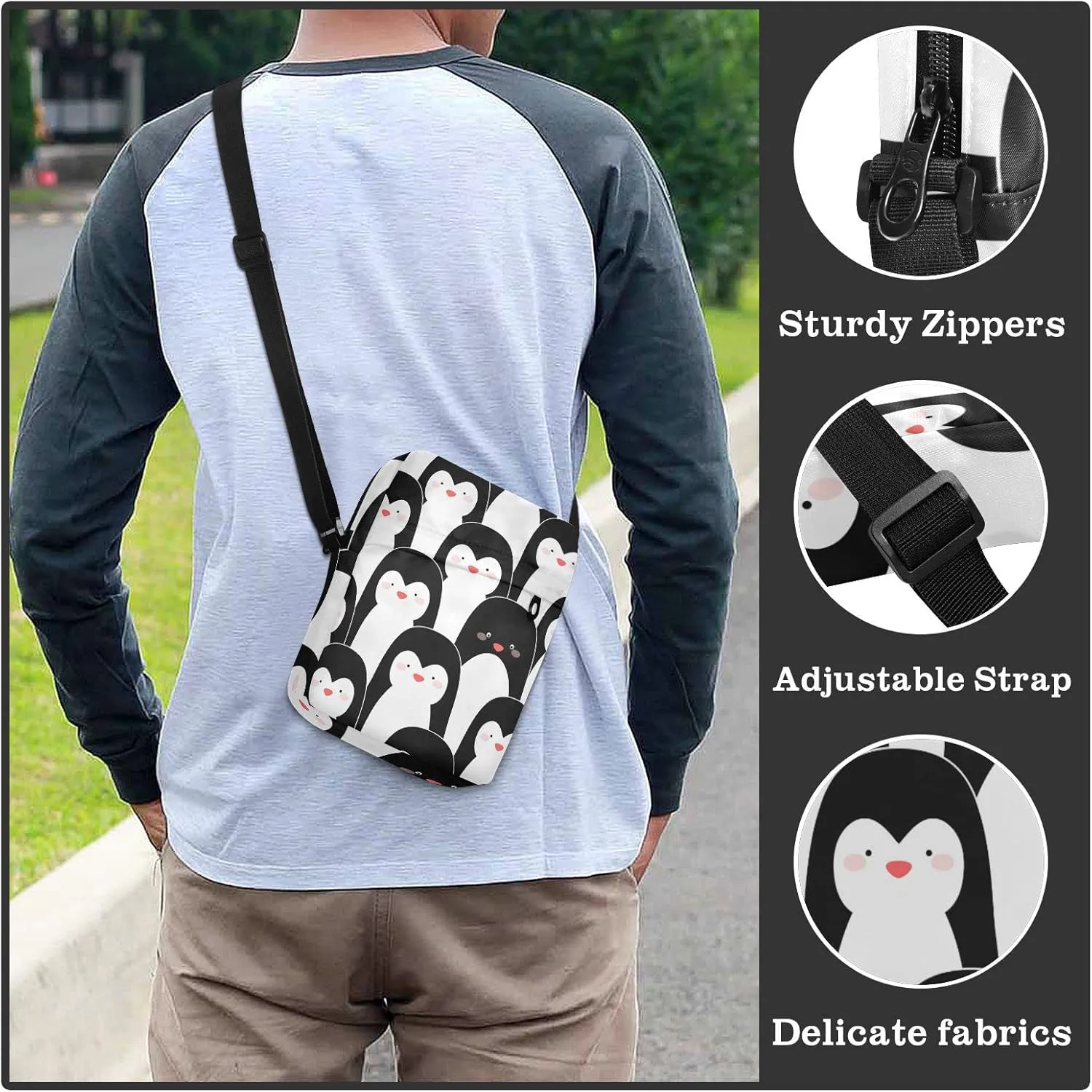 Oyihfvs Messenger Bag, Men's Crossbody Bag, Women's Crossbody Bag with Adjustable Strap