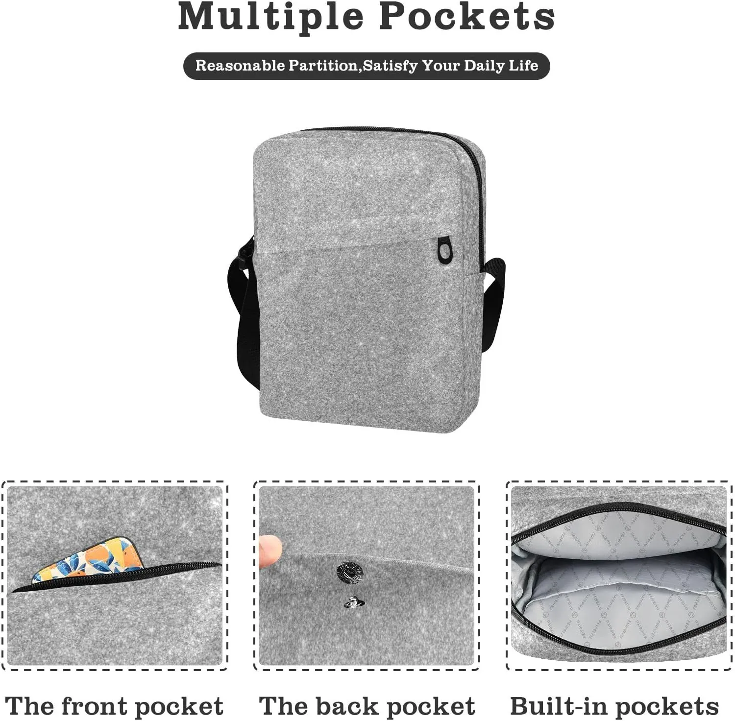 Oyihfvs Messenger Bag, Men's Crossbody Bag, Women's Crossbody Bag with Adjustable Strap