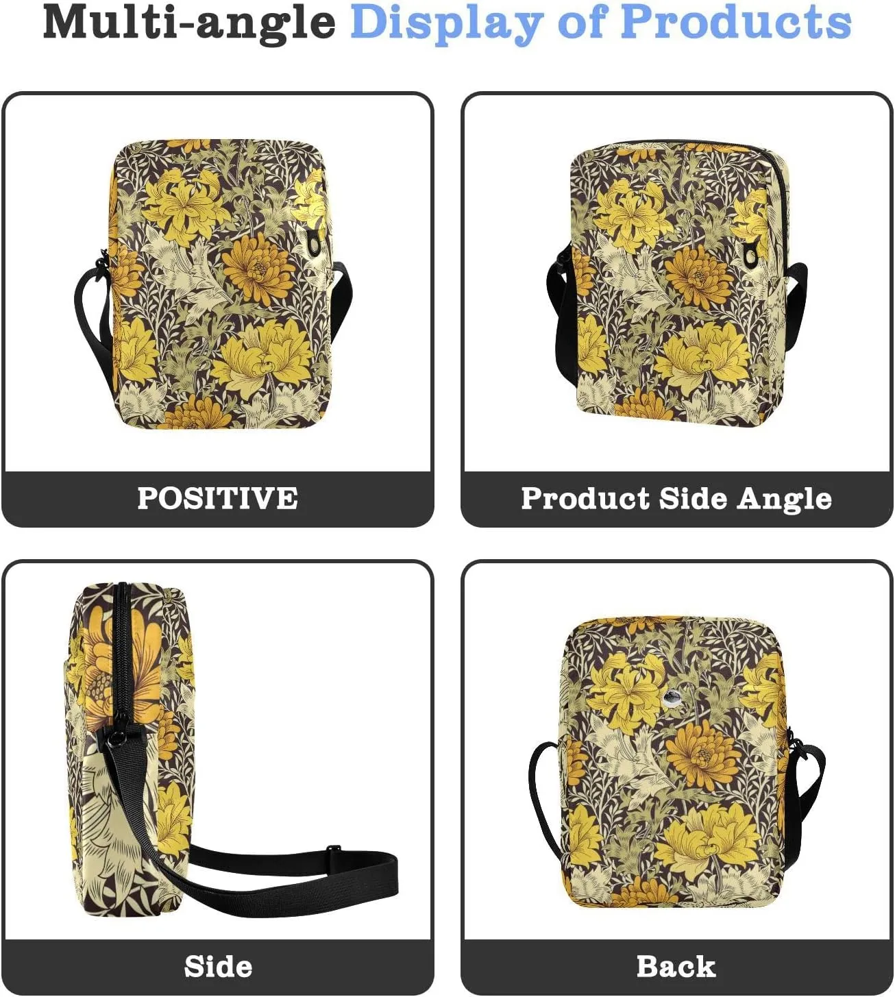 Oyihfvs Messenger Bag, Men's Crossbody Bag, Women's Crossbody Bag with Adjustable Strap