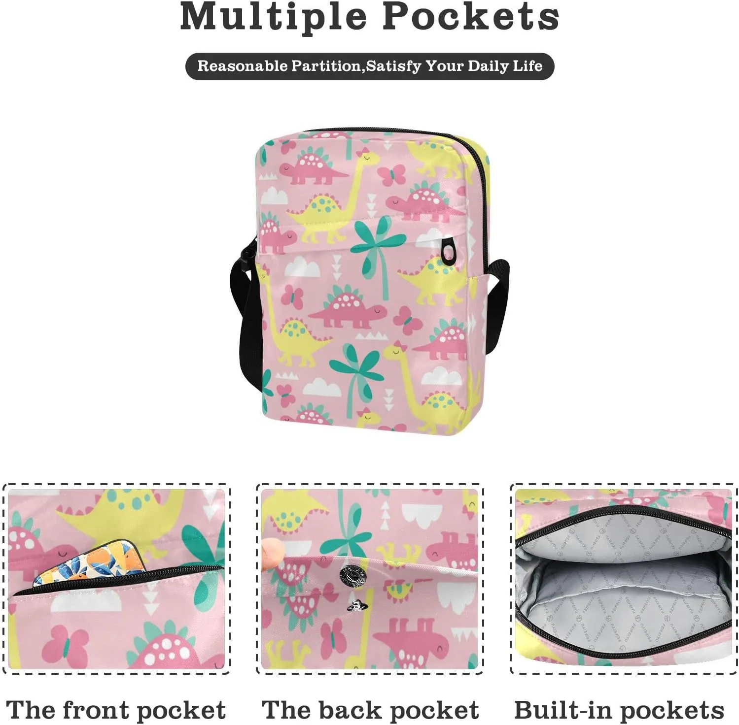 Oyihfvs Messenger Bag, Men's Crossbody Bag, Women's Crossbody Bag with Adjustable Strap