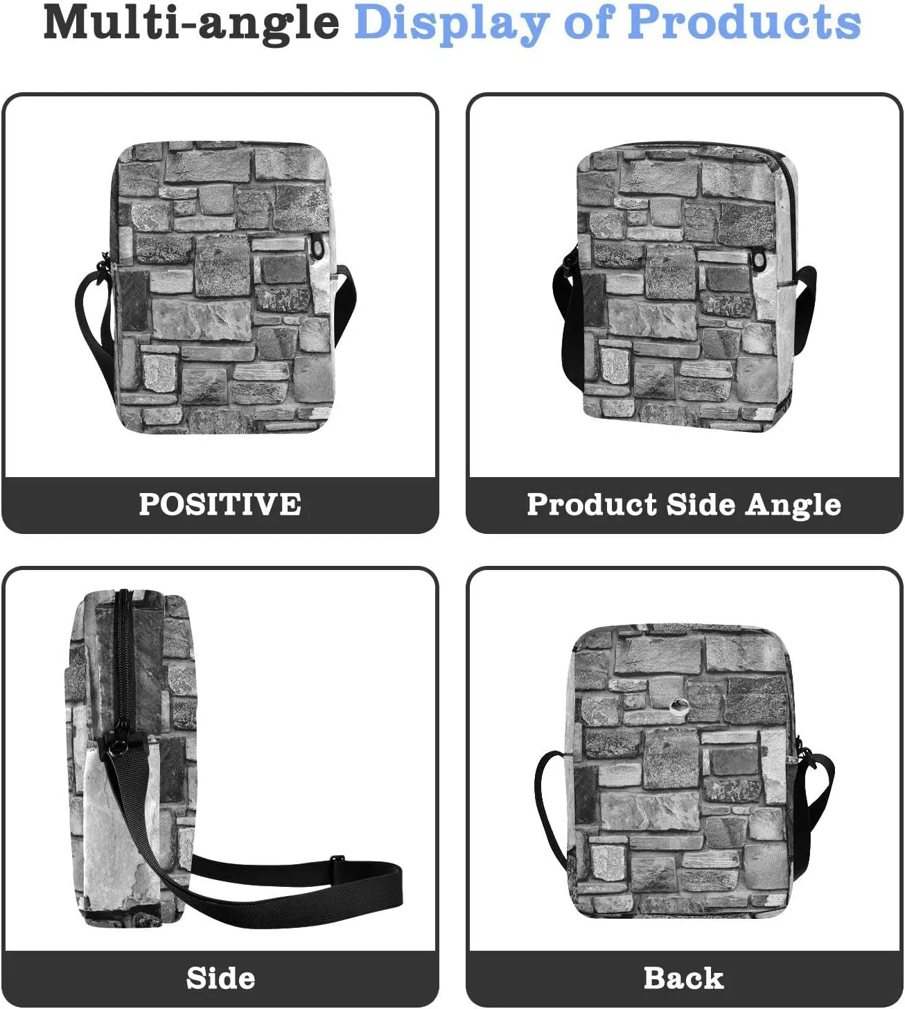 Oyihfvs Messenger Bag, Men's Crossbody Bag, Women's Crossbody Bag with Adjustable Strap
