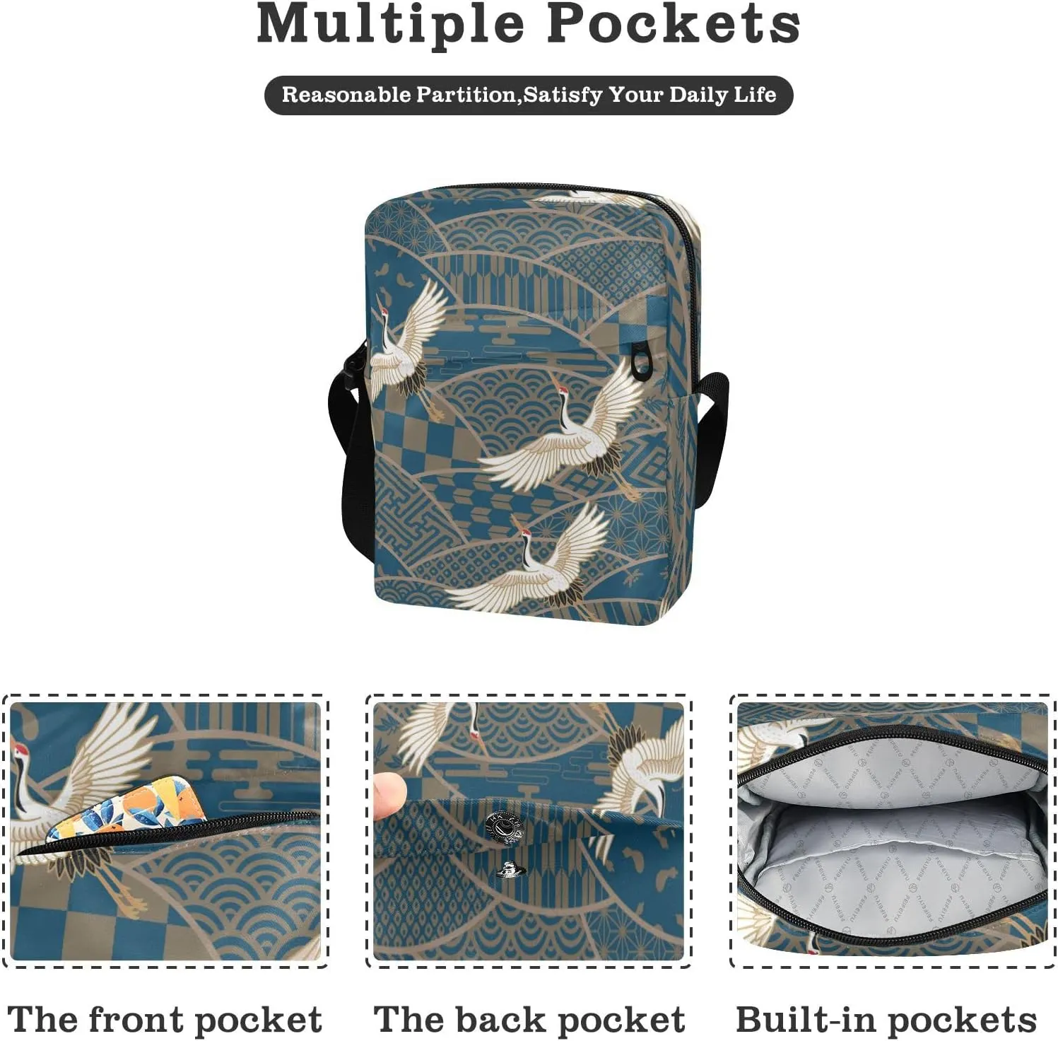 Oyihfvs Messenger Bag, Men's Crossbody Bag, Women's Crossbody Bag with Adjustable Strap