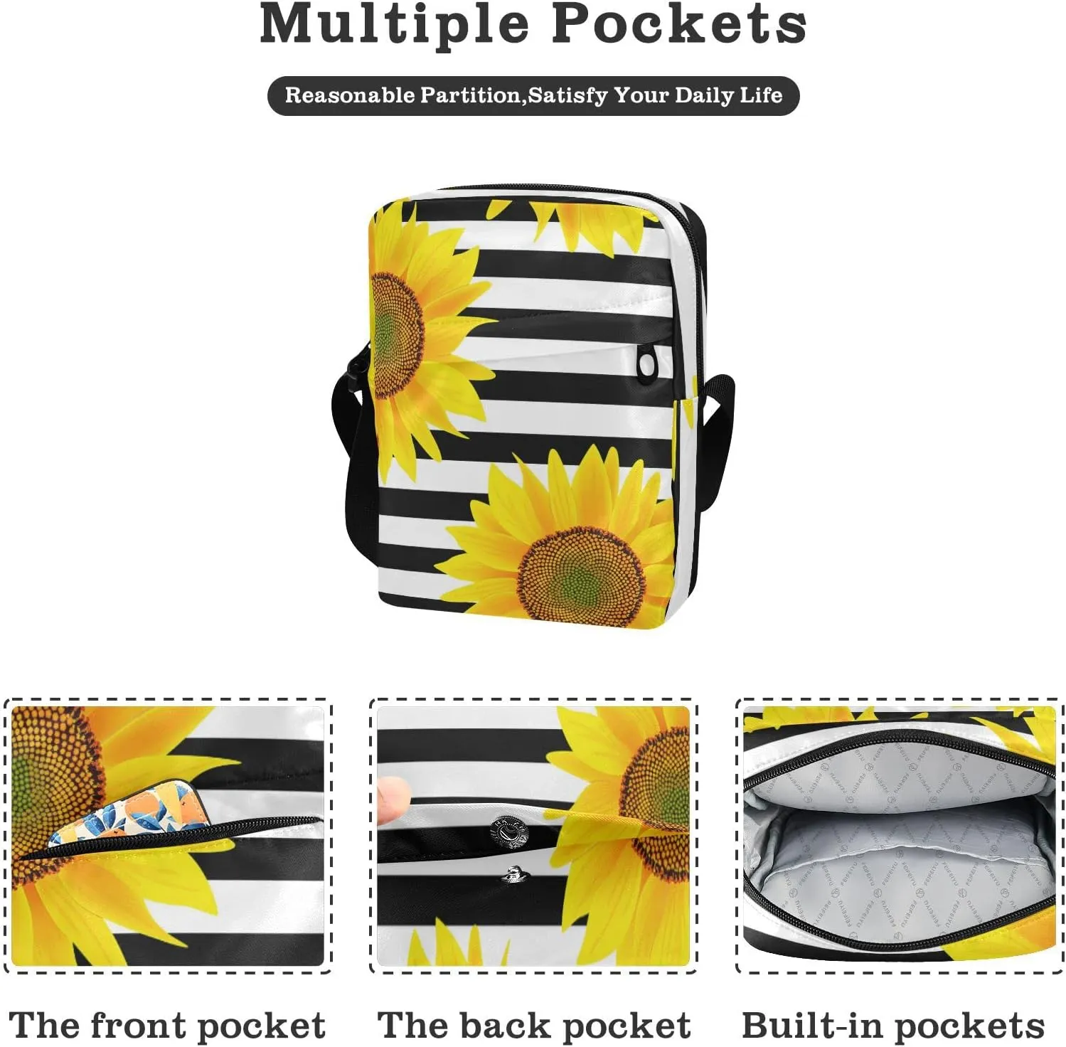 Oyihfvs Messenger Bag, Men's Crossbody Bag, Women's Crossbody Bag with Adjustable Strap