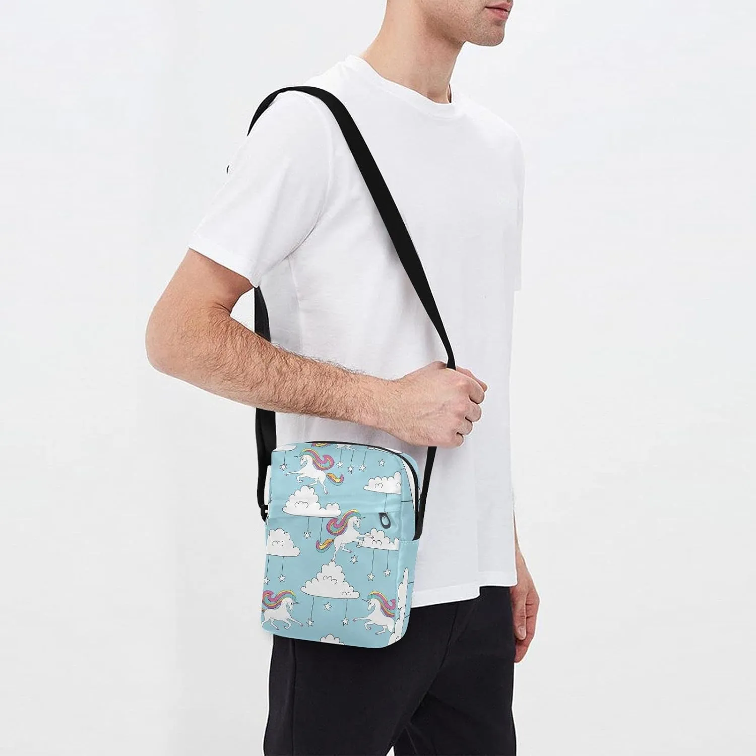 Oyihfvs Messenger Bag, Men's Crossbody Bag, Women's Crossbody Bag with Adjustable Strap