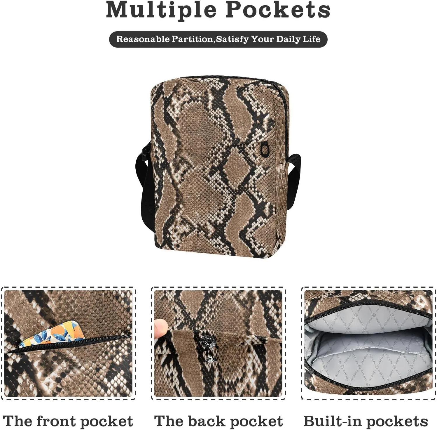 Oyihfvs Messenger Bag, Men's Crossbody Bag, Women's Crossbody Bag with Adjustable Strap