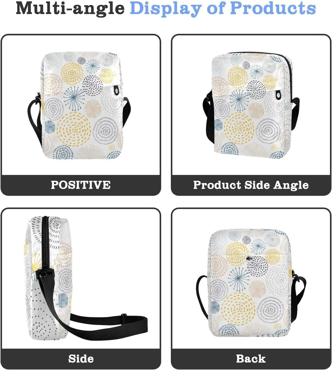Oyihfvs Messenger Bag, Men's Crossbody Bag, Women's Crossbody Bag with Adjustable Strap