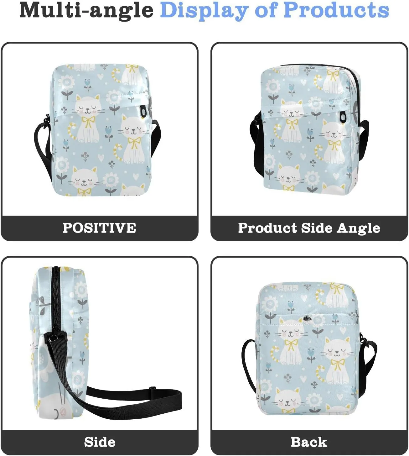 Oyihfvs Messenger Bag, Men's Crossbody Bag, Women's Crossbody Bag with Adjustable Strap