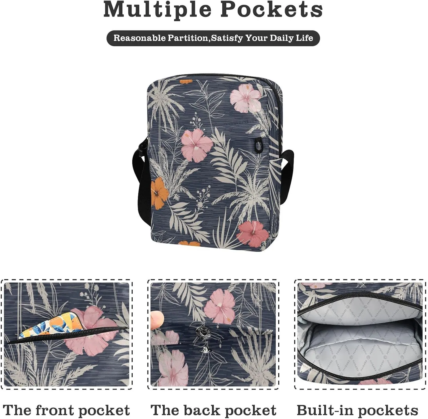 Oyihfvs Messenger Bag, Men's Crossbody Bag, Women's Crossbody Bag with Adjustable Strap