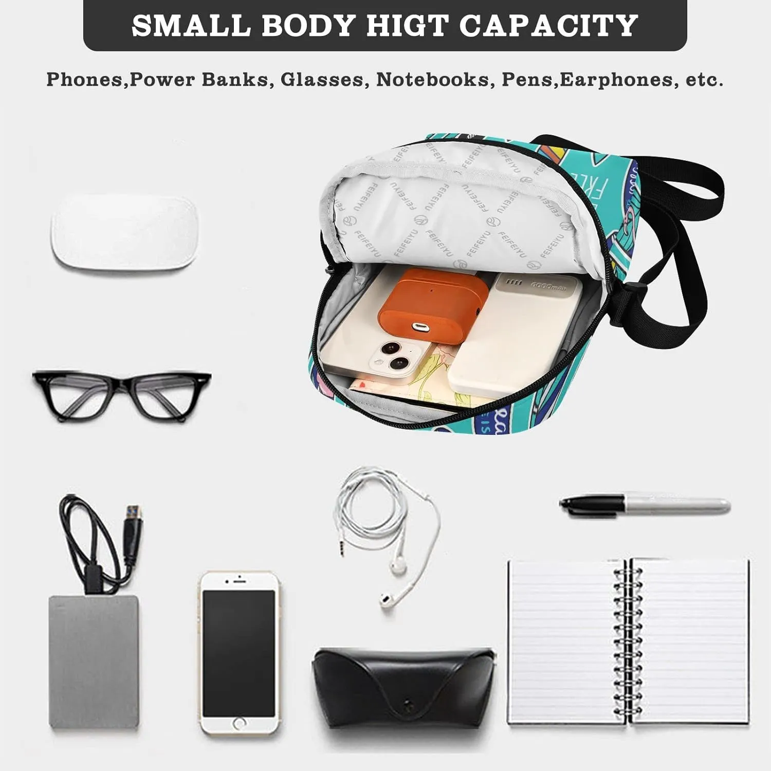 Oyihfvs Messenger Bag, Men's Crossbody Bag, Women's Crossbody Bag with Adjustable Strap