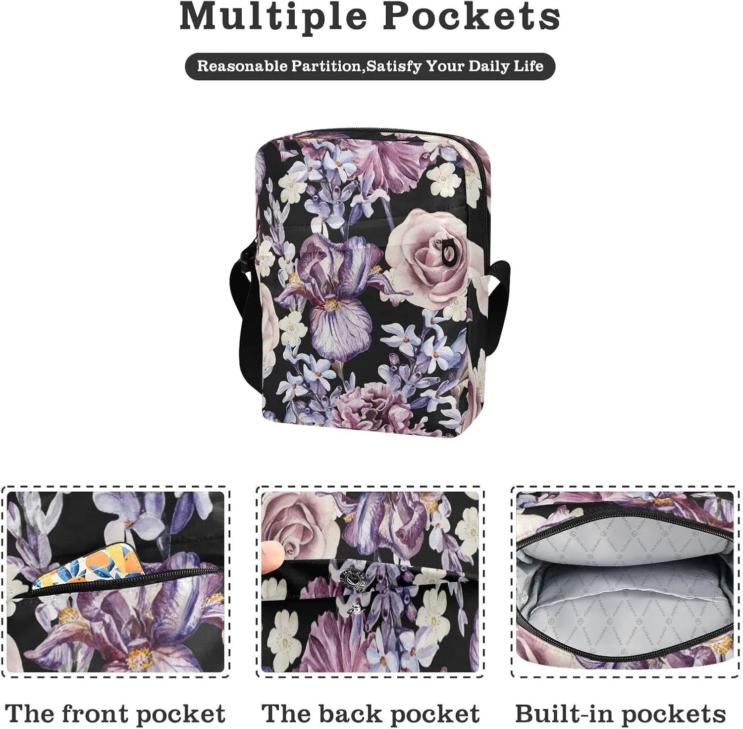 Oyihfvs Messenger Bag, Men's Crossbody Bag, Women's Crossbody Bag with Adjustable Strap