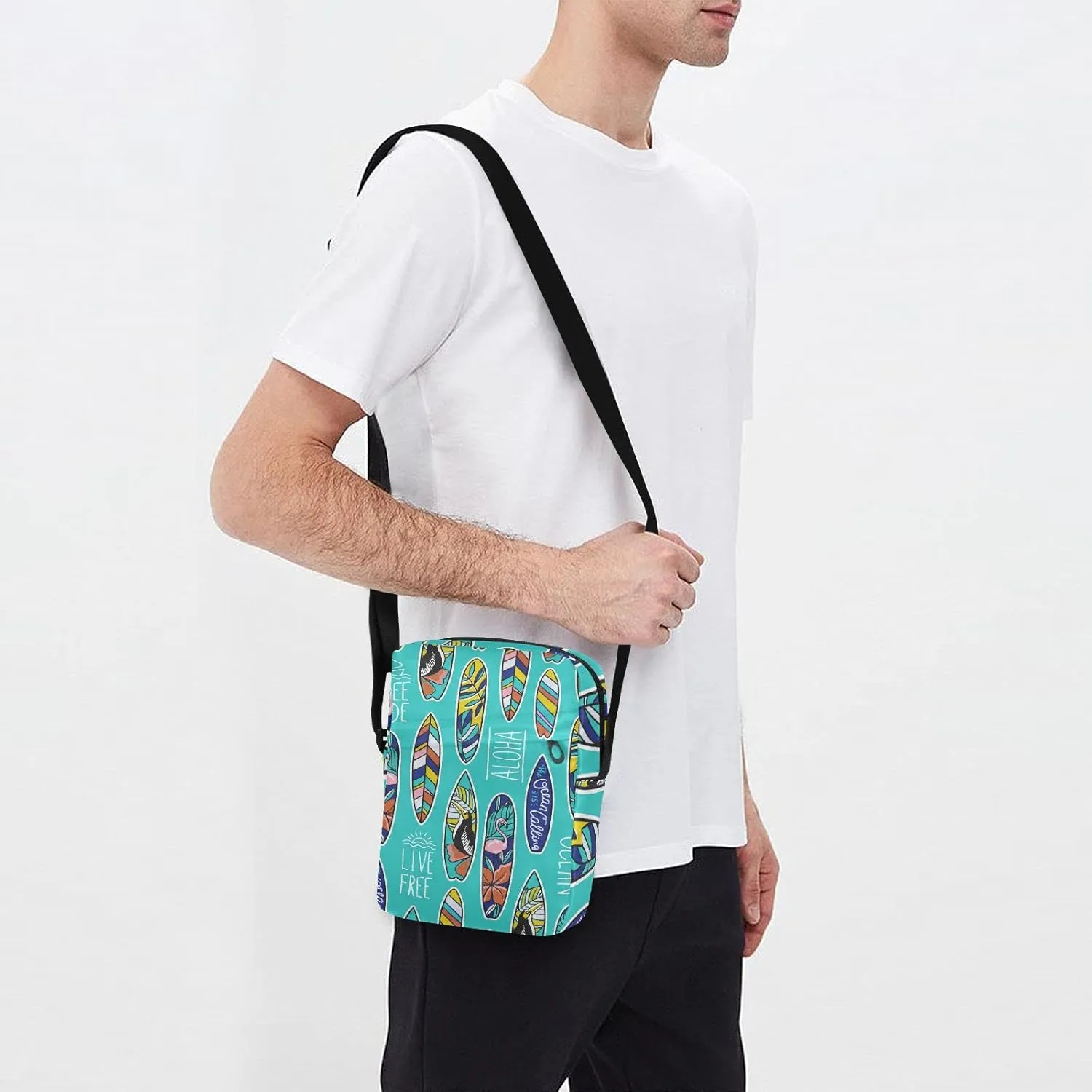 Oyihfvs Messenger Bag, Men's Crossbody Bag, Women's Crossbody Bag with Adjustable Strap