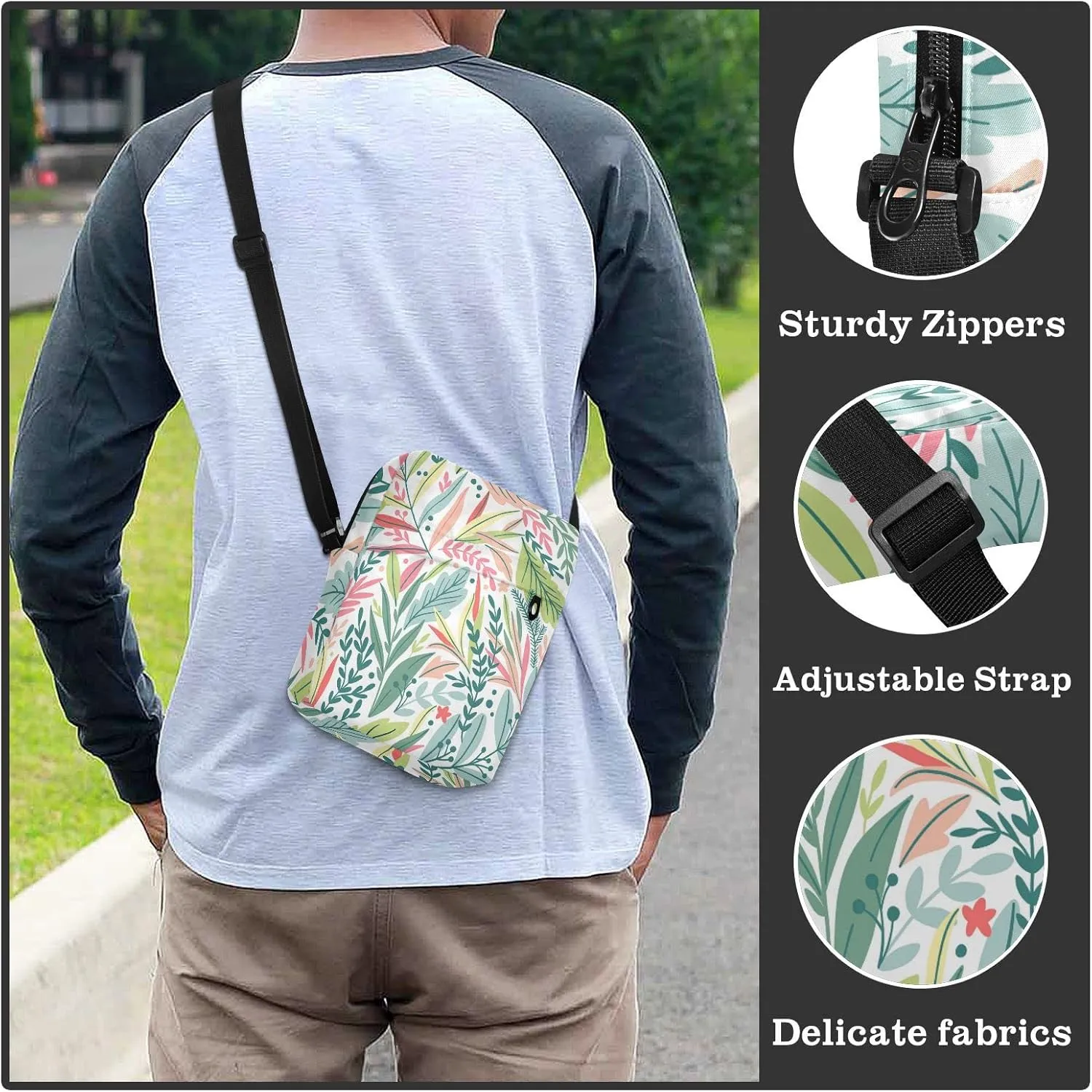 Oyihfvs Messenger Bag, Men's Crossbody Bag, Women's Crossbody Bag with Adjustable Strap