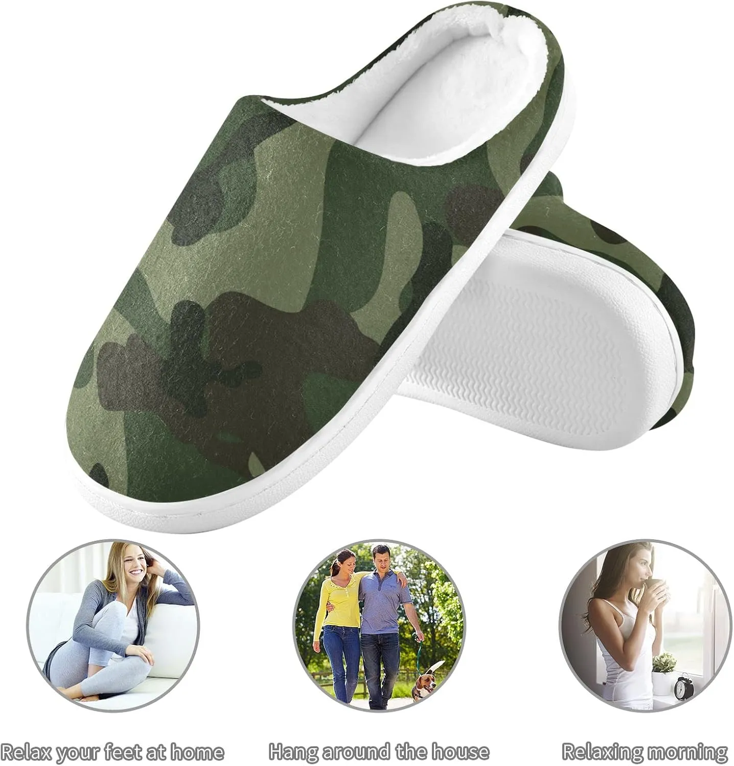 Oyihfvs Unisex Memory Foam Warm Slippers Comfort Soft Casual Shoes for Indoor Outdoor S-XXXL