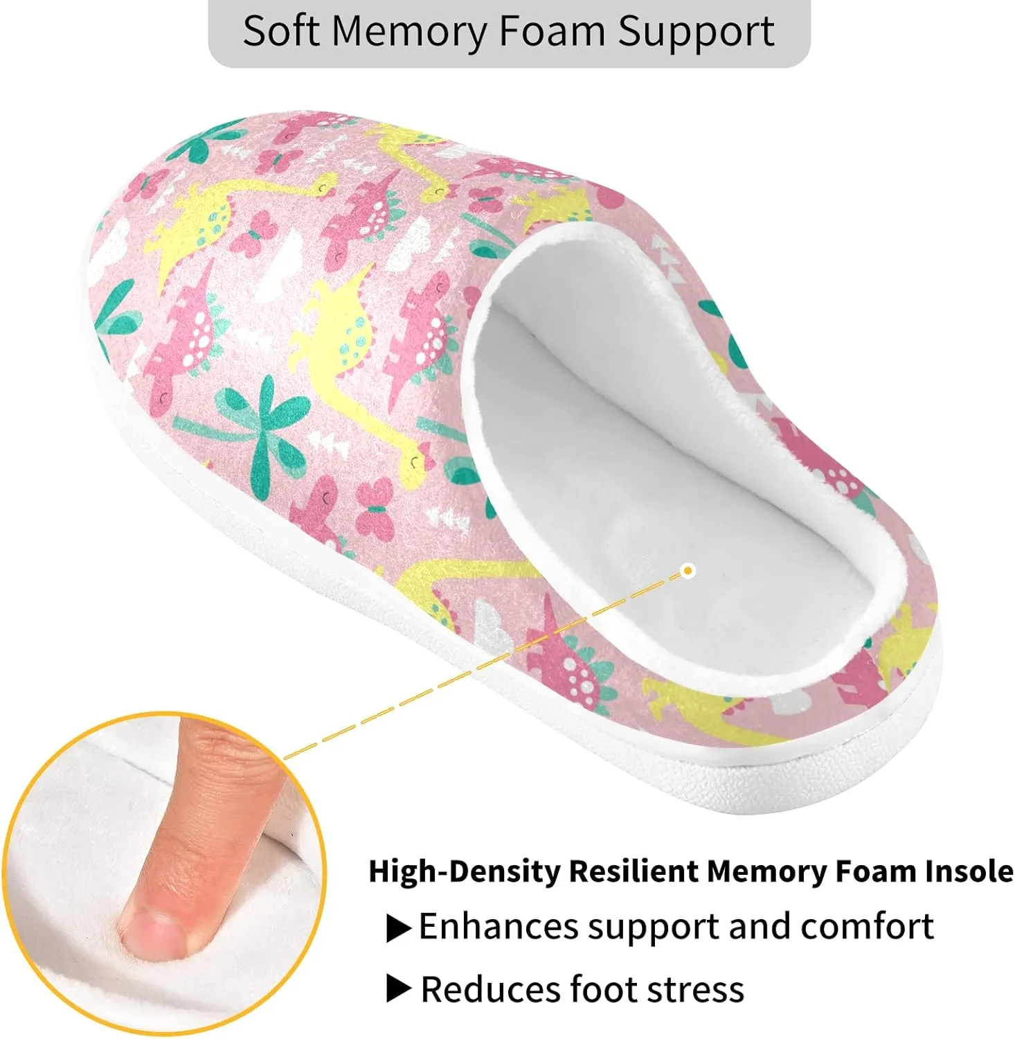 Oyihfvs Unisex Memory Foam Warm Slippers Comfort Soft Casual Shoes for Indoor Outdoor S-XXXL