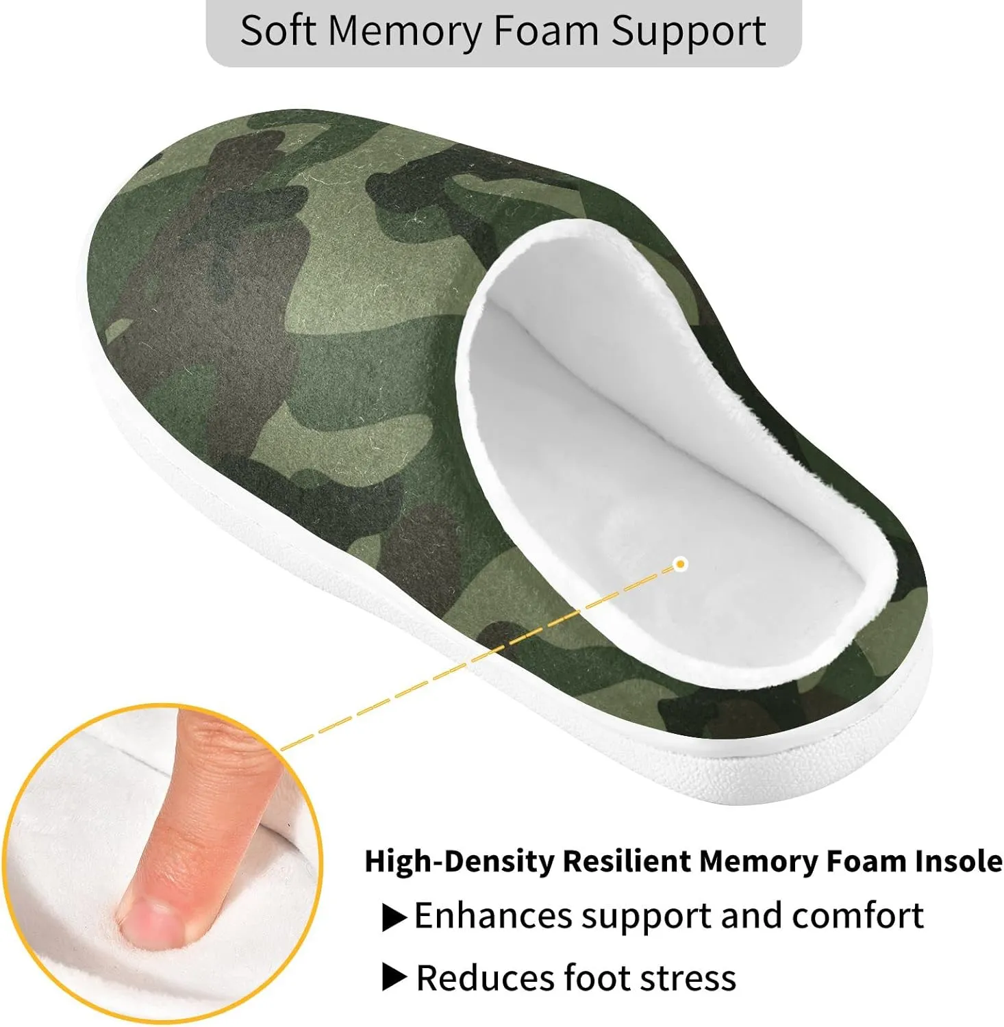 Oyihfvs Unisex Memory Foam Warm Slippers Comfort Soft Casual Shoes for Indoor Outdoor S-XXXL