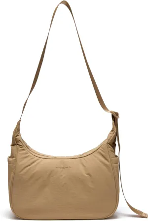 Pander Nylon Crescent Shoulder Bag, Medium Sling Crossbody with Adjustable Strap.