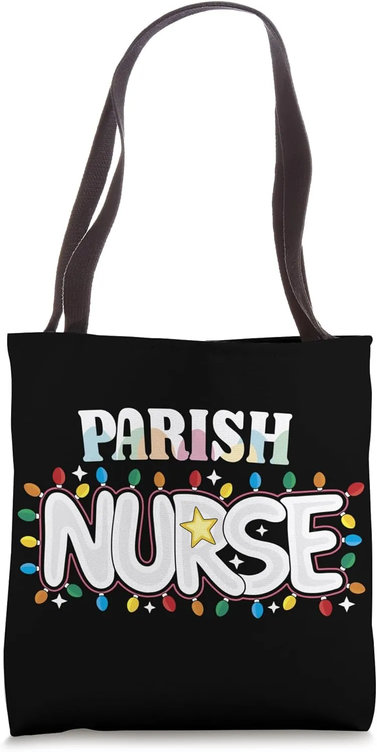 Parish Nurse Christmas Faith Community Nursing NP RN Crew Tote Bag